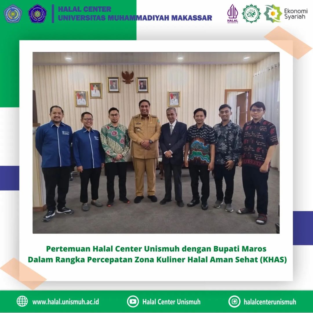 Pertemuan Halal Center Universitas Muhammadiyah Makassar bersama Bupati Maros